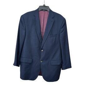 Cremieux Loro Piana Blazer Jacket Blue 100% Wool Size 43R Men's Suit #T7-6